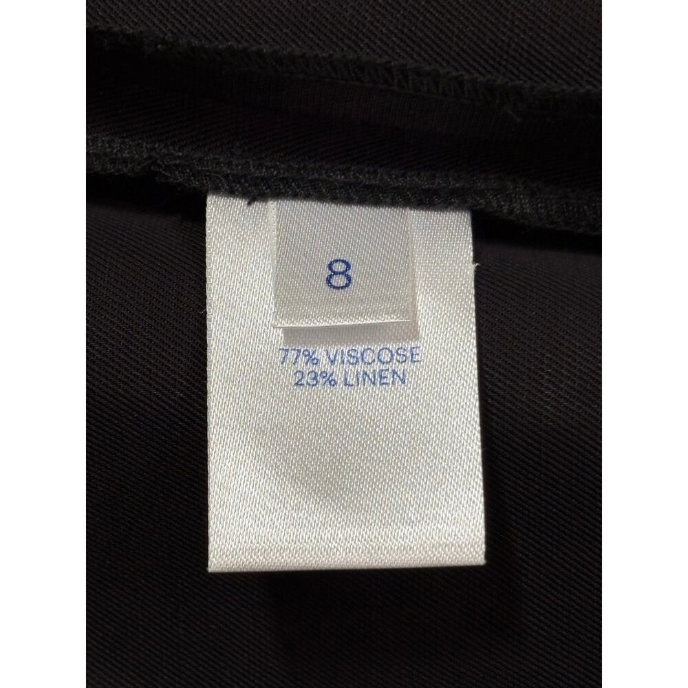 Raey Linen Blend Black Pull On Midi Skirt Size 8 UK 4 US - Picture 5 of 5